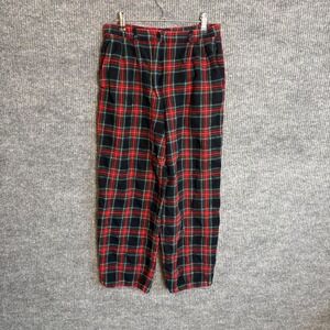 Vintage Pendleton Wool Plaid Pants Size 12 Tartan High Rise Pleated USA